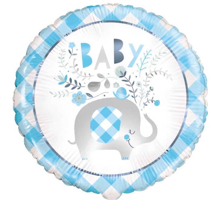 Elephant Baby Balloon - Blue