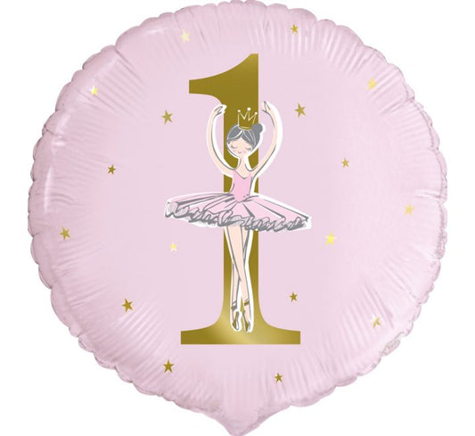 1st Birthday Balloon - Ballerina