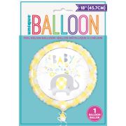 Elephant Baby Balloon - Yellow