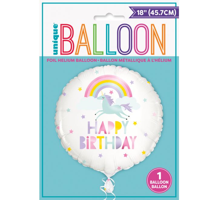 Birthday Rainbow Unicorn Balloon