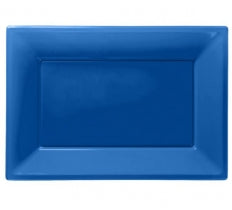 Plastic Platters 3pk - Blue