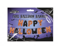 Happy Halloween Balloon Banner