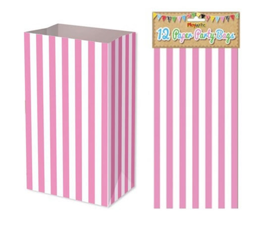 Paper Bags - Pink Stripes