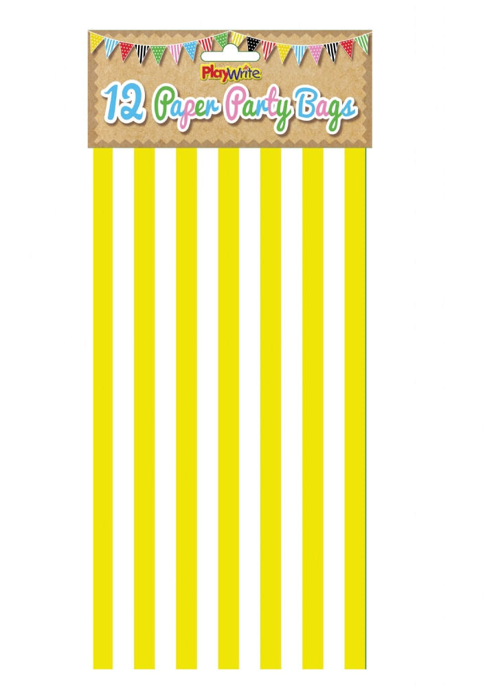 Paper Bags - Yellow Stripes