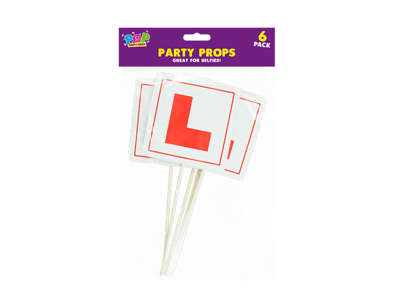 Party Props 6pk - L Plate