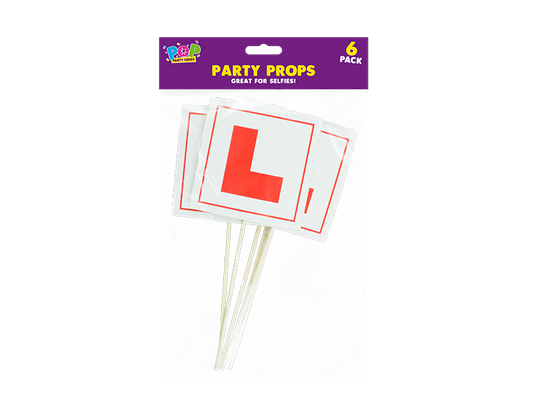 Party Props 6pk - L Plate