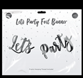 Let's Party Banner - Silver