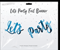 Let's Party Banner - Blue