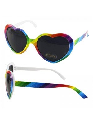 Rainbow Heart Novelty Glasses