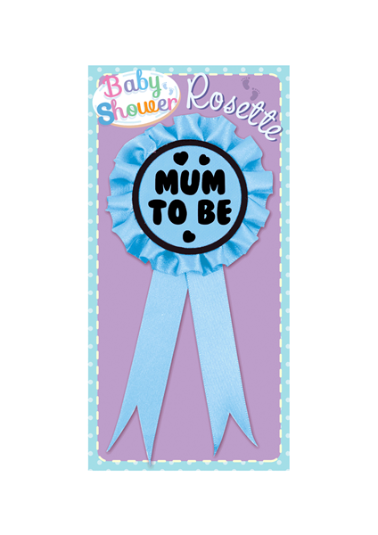 Mum To Be Rosette - Blue